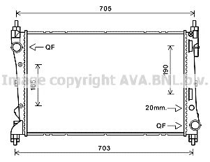 AVA QUALITY COOLING fta2449 -  Радиатор, охлаждение двигателя